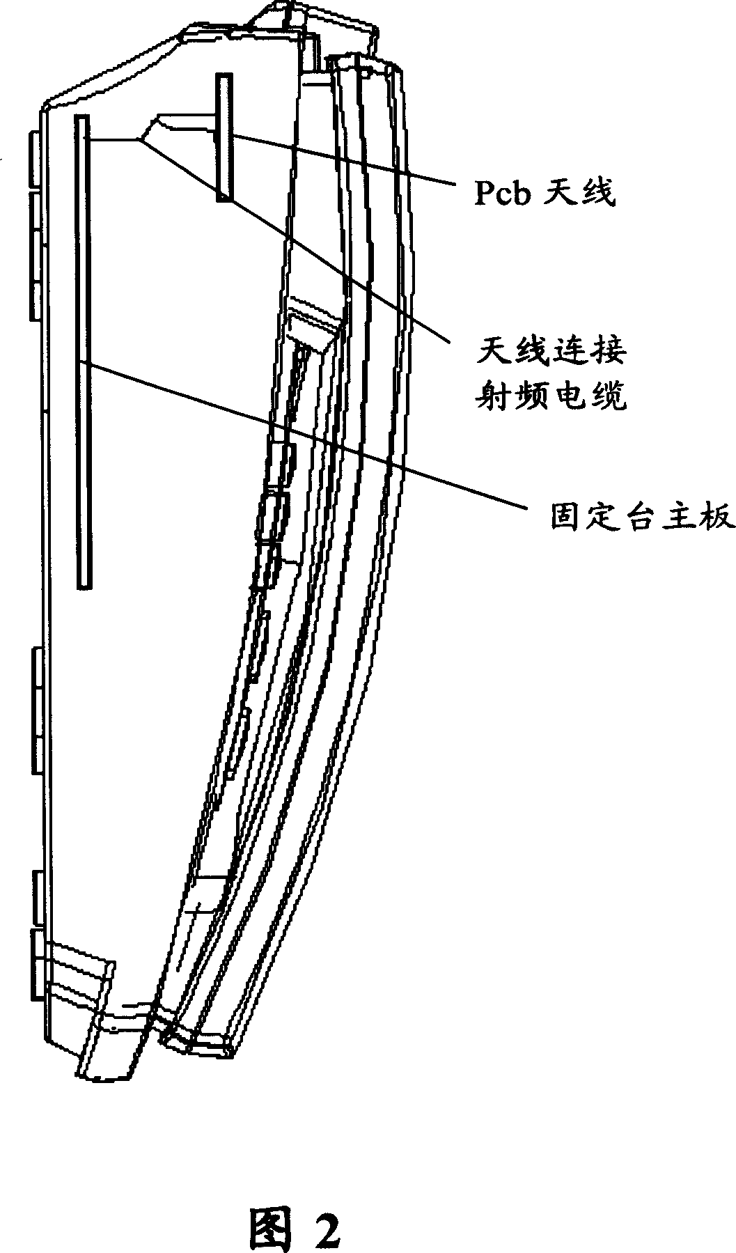 Built-in antenna and radio fixed station