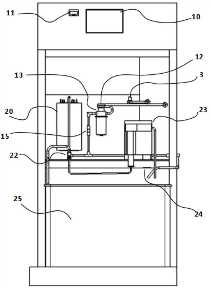 Brewing device testing device and control method thereof