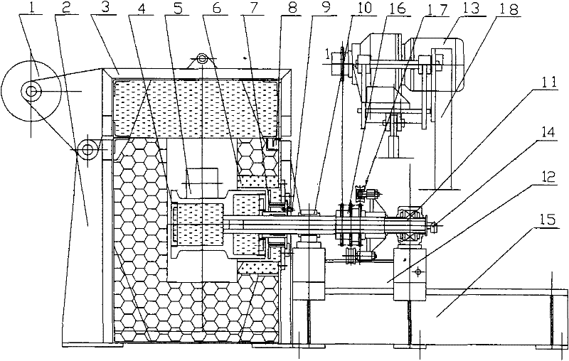 Internal water-cooling roller way provided with heat insulating device