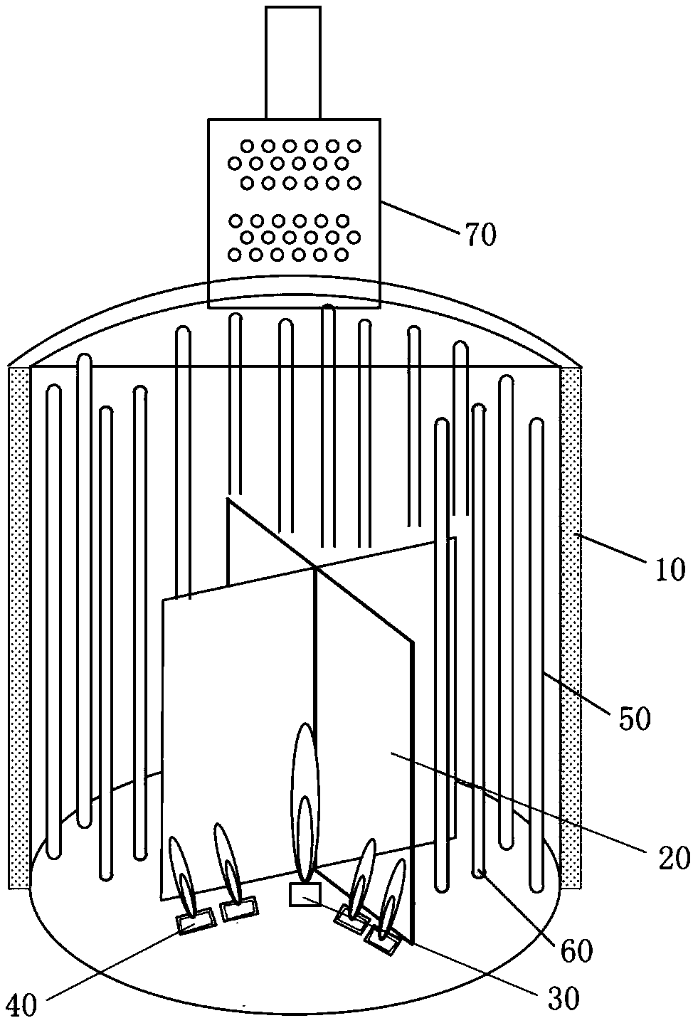 Cylindrical tubular heating furnace