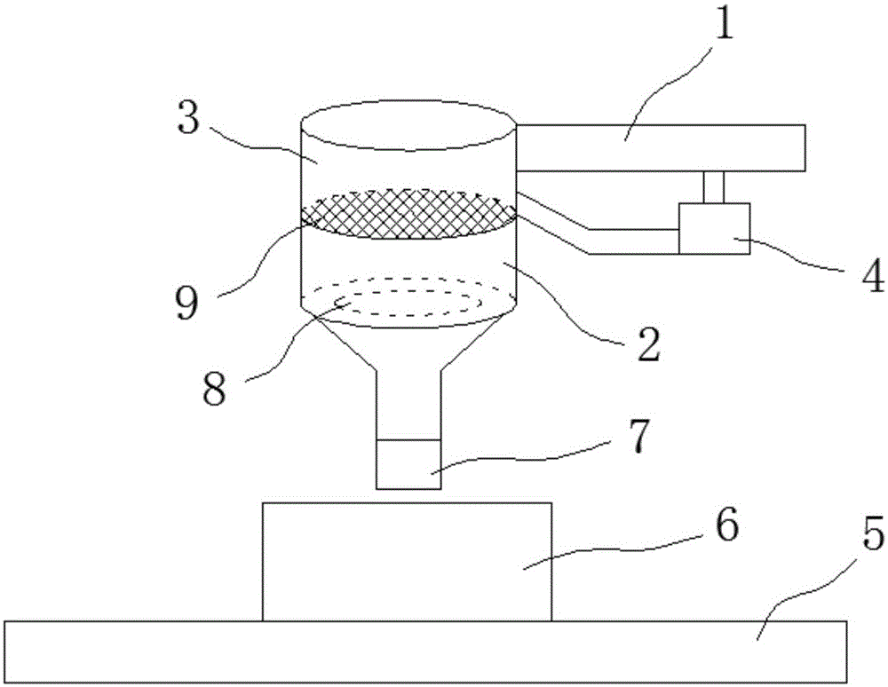 Automatic material preparation device with screening function