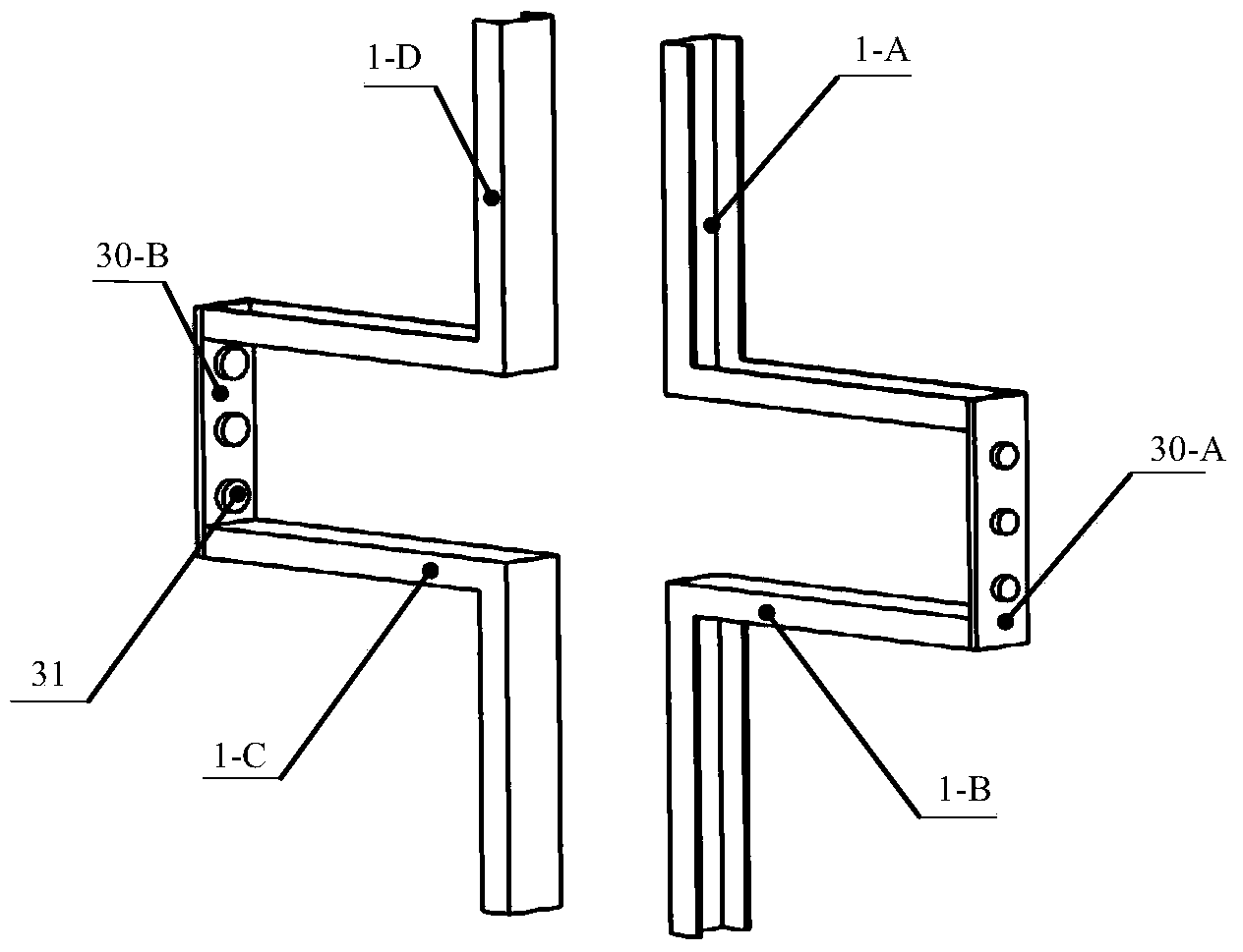 High-temperature biaxial tension device