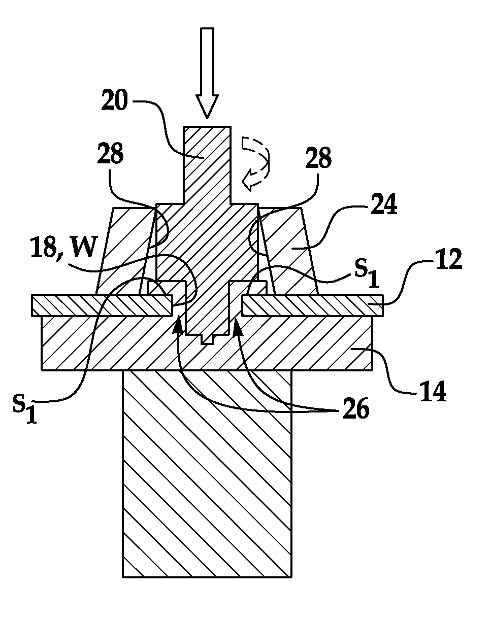 Clinching method and tool for performing the same