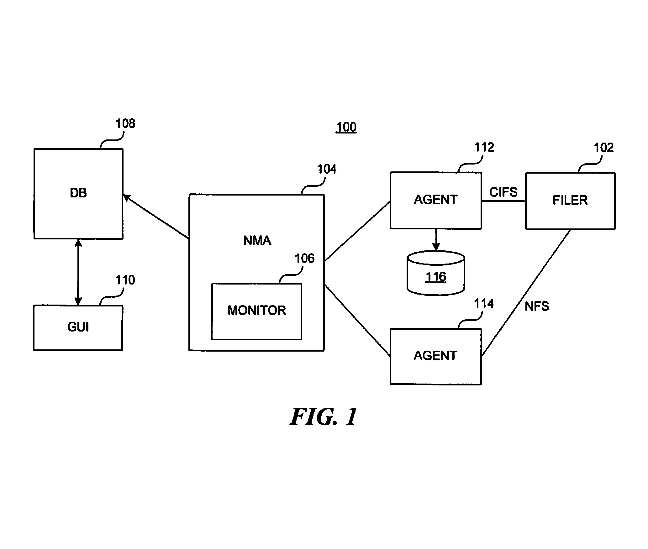 Method and apparatus for representing file system metadata within a database for efficient queries