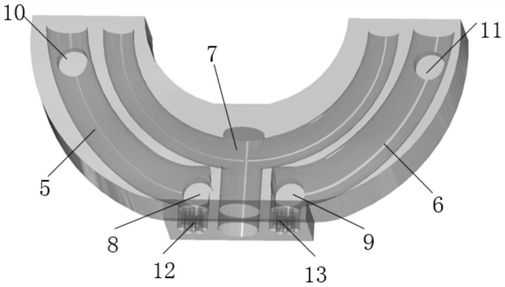 Soft heart fixing robot with double U-shaped air paths