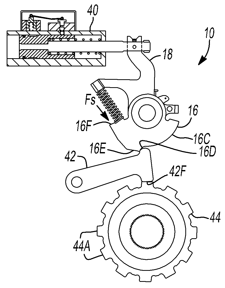 Transmission parking pawl actuation assembly