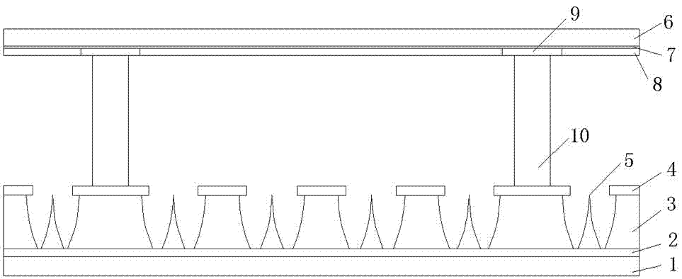 Liquid crystal display-field emission display (LCD-FED) double-screen structure high-dynamic display system