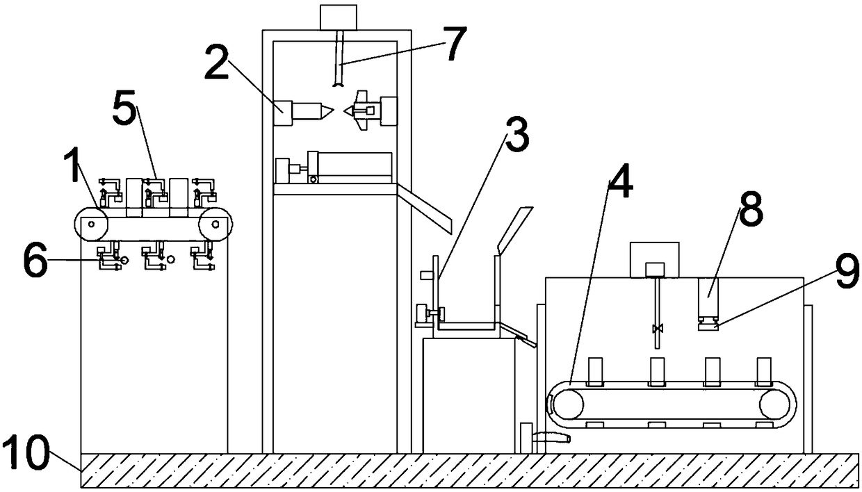 Automatic fruit preprocessing device for canned fruit production
