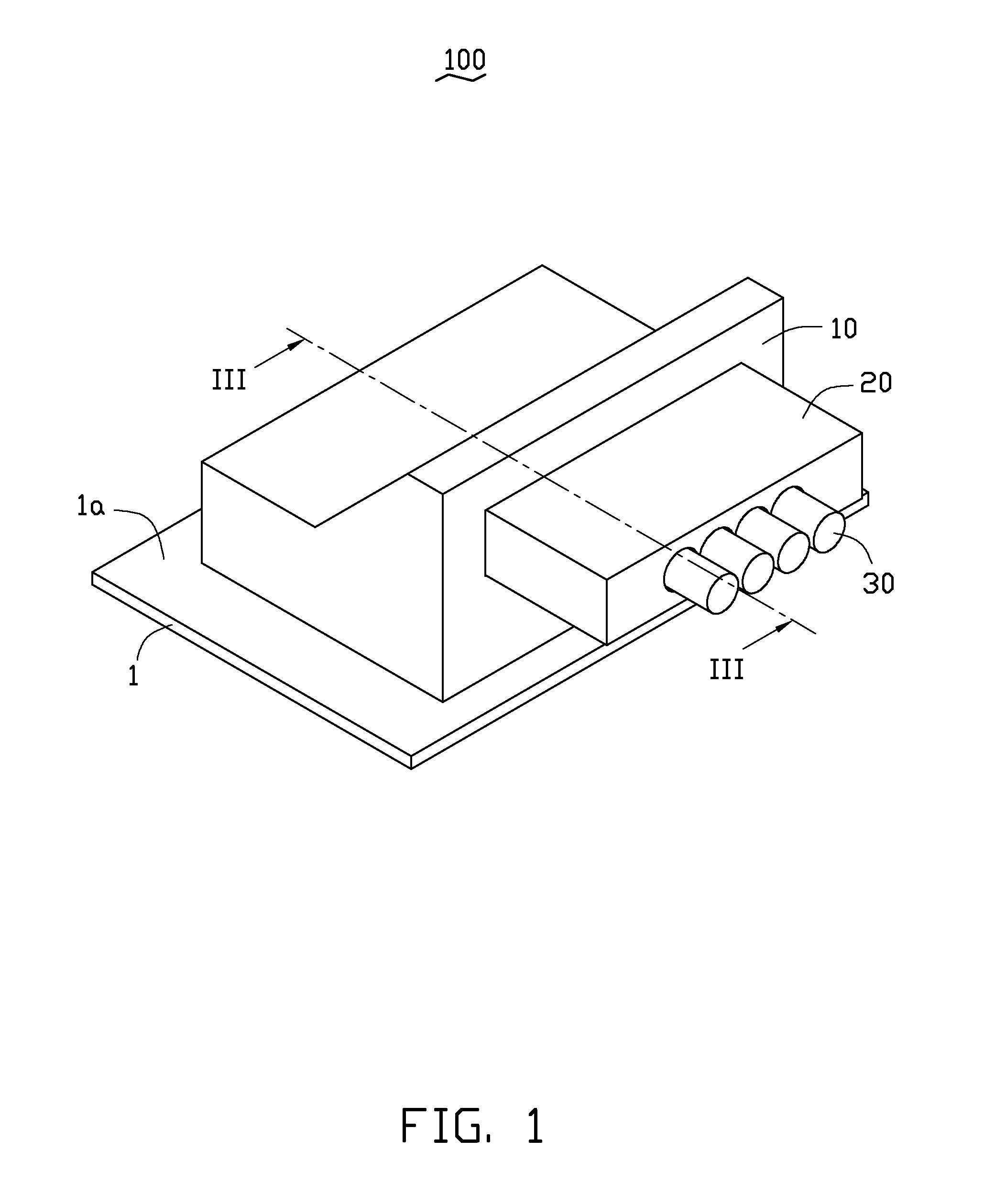 Optical connector with sloped surface