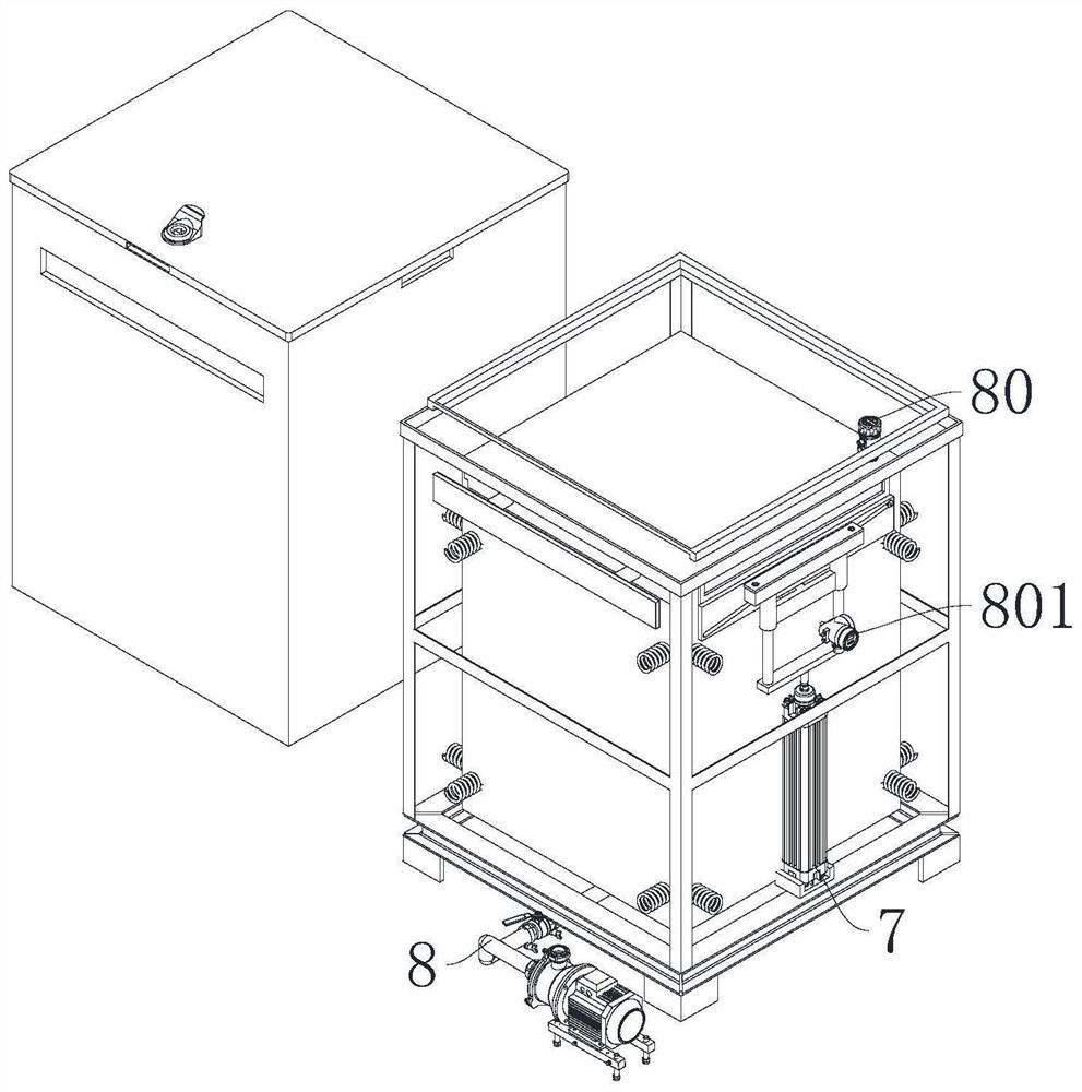 Auxiliary packaging mechanism for metal storage box of hazardous chemicals