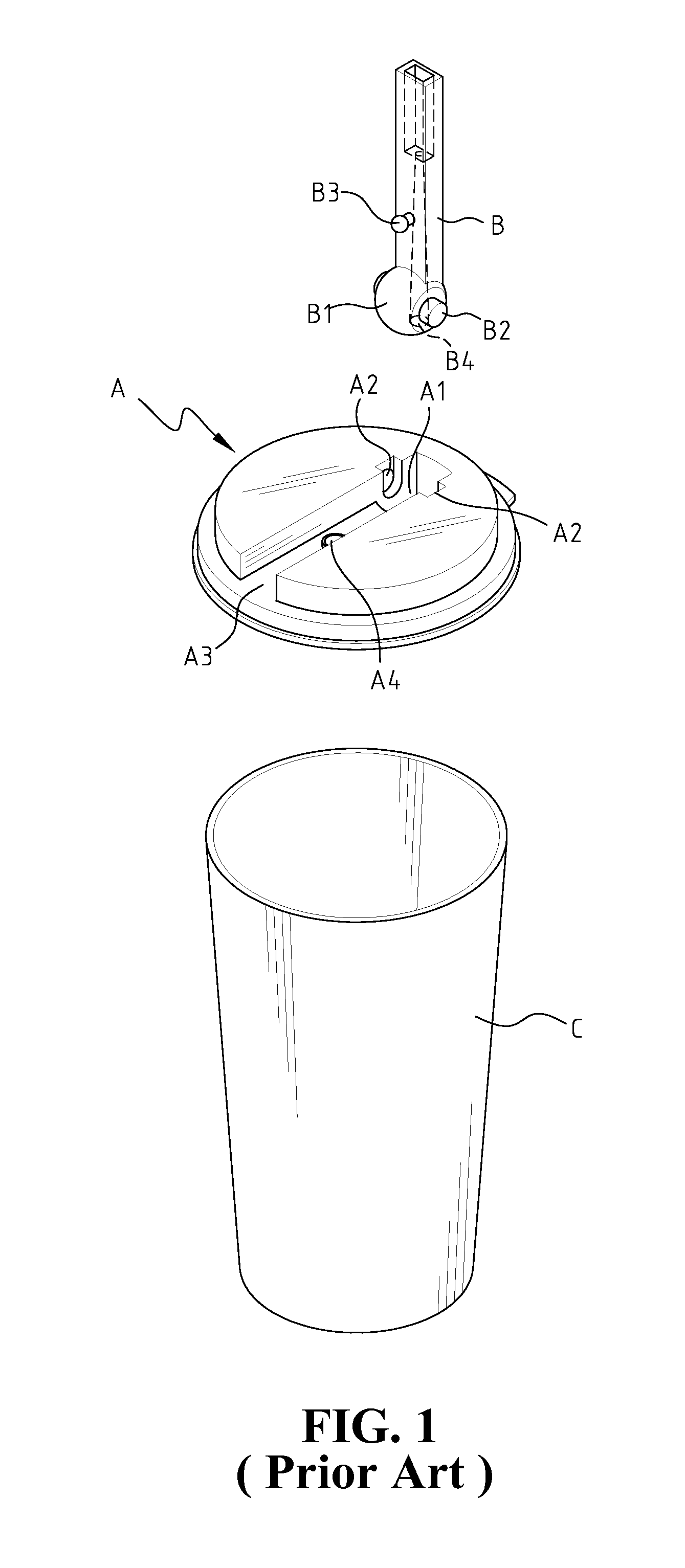 Cap With Suction Unit For Cup
