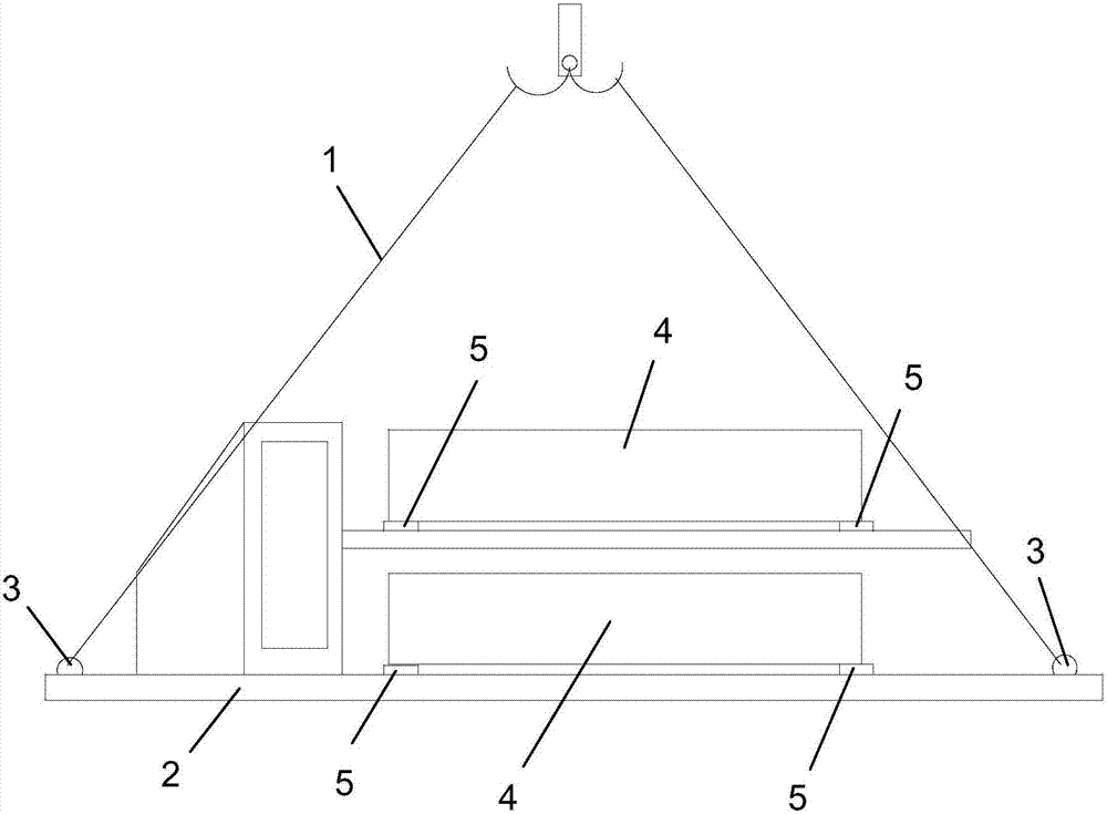 Hoisting device of roller body of side supporting roller and hoisting method thereof