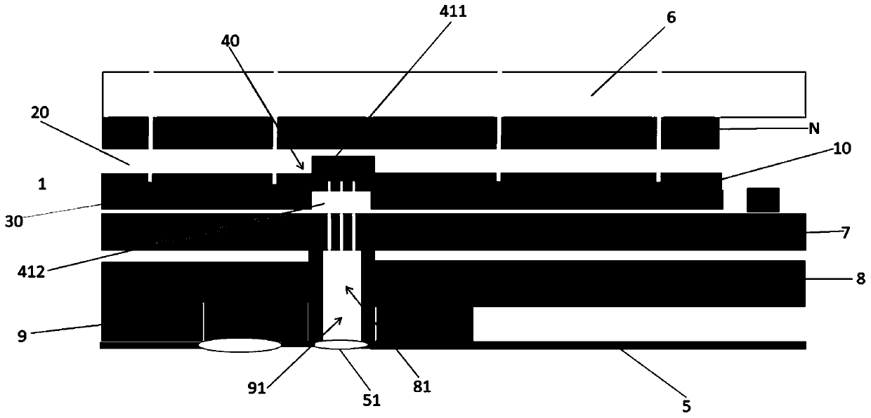 OLED light-emitting structure and terminal with flashlight function