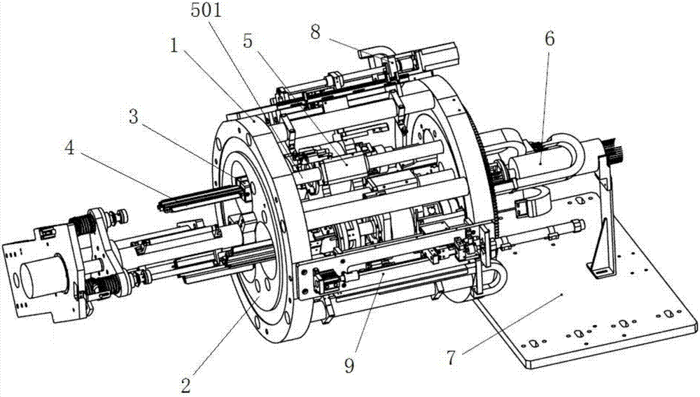 Motor direct-drive reel needle winding mechanism