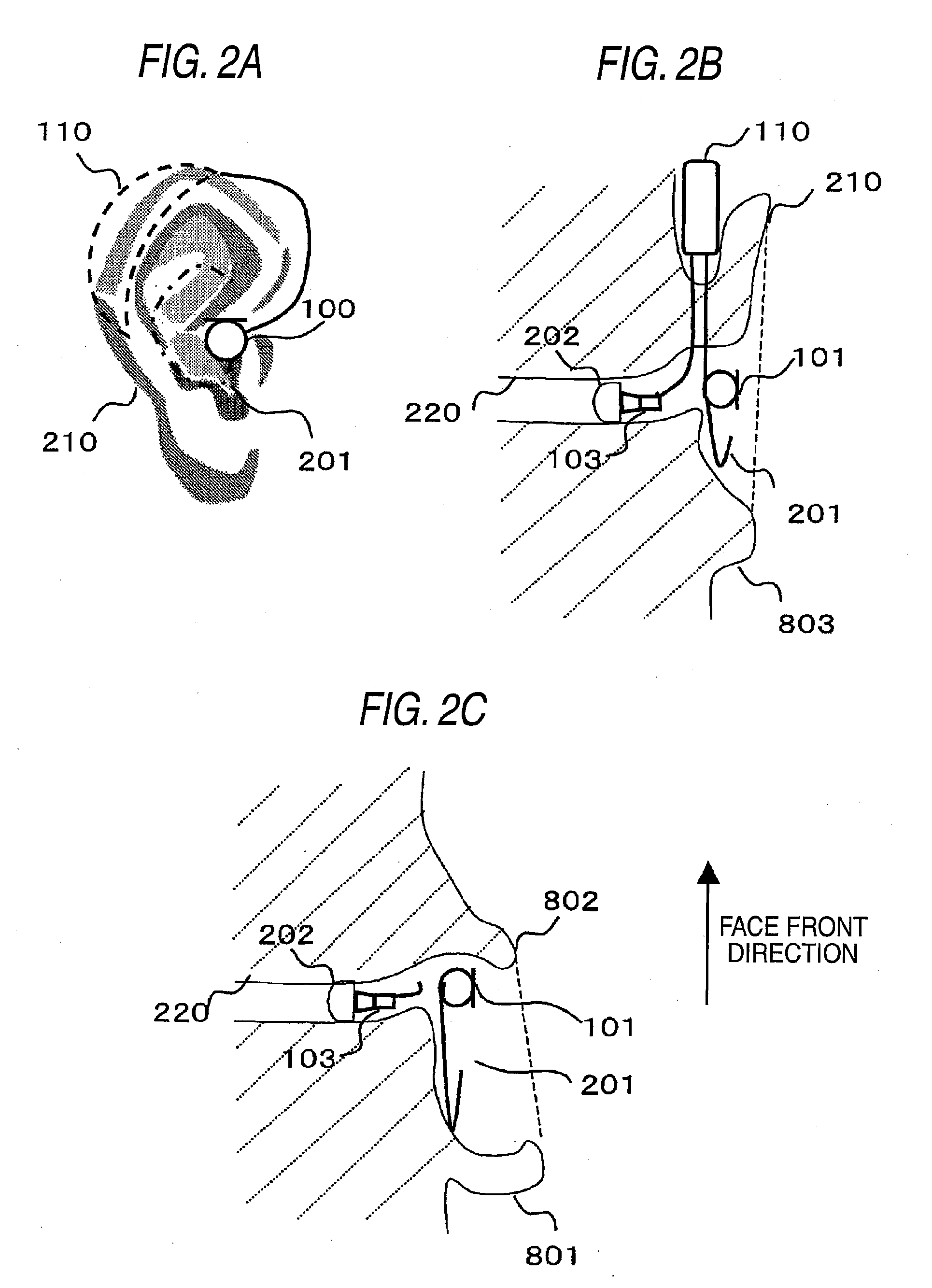 Behind-the-ear hearing aid whose microphone is set in an entrance of ear canal