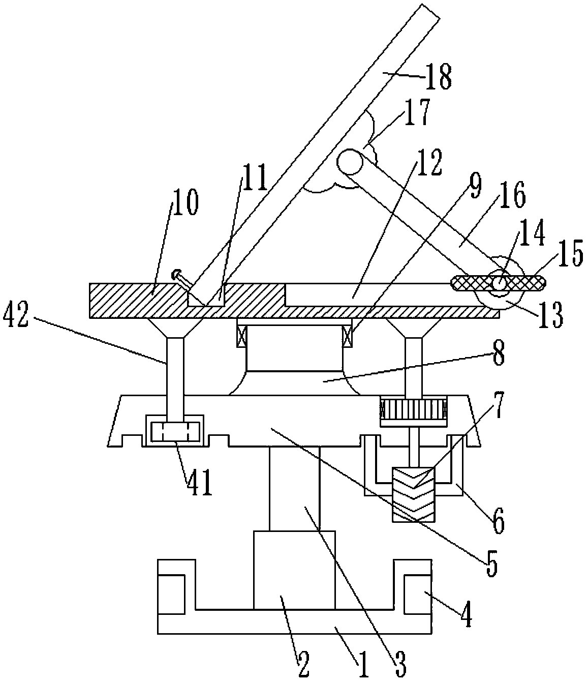 Clamping-fixing device used for electronic product maintenance and convenient to adjust