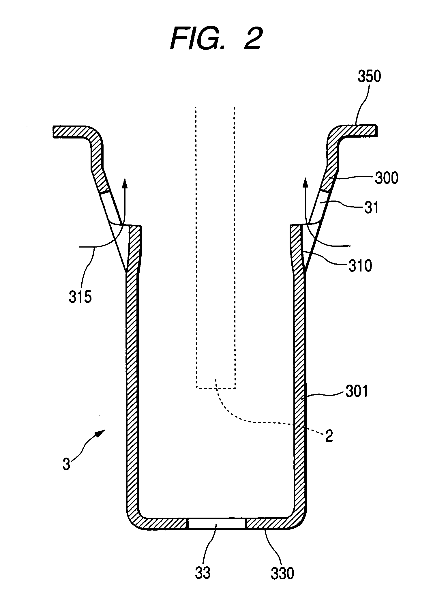 Gas sensor equipped with gas inlet designed to create desired flow of gas