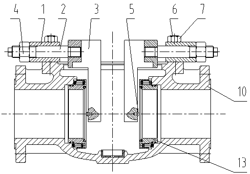 Online disassembling and assembling tool for top-mounted ball valve