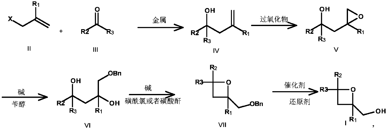 A kind of preparation method and application of 2-hydroxymethyl oxetane derivative