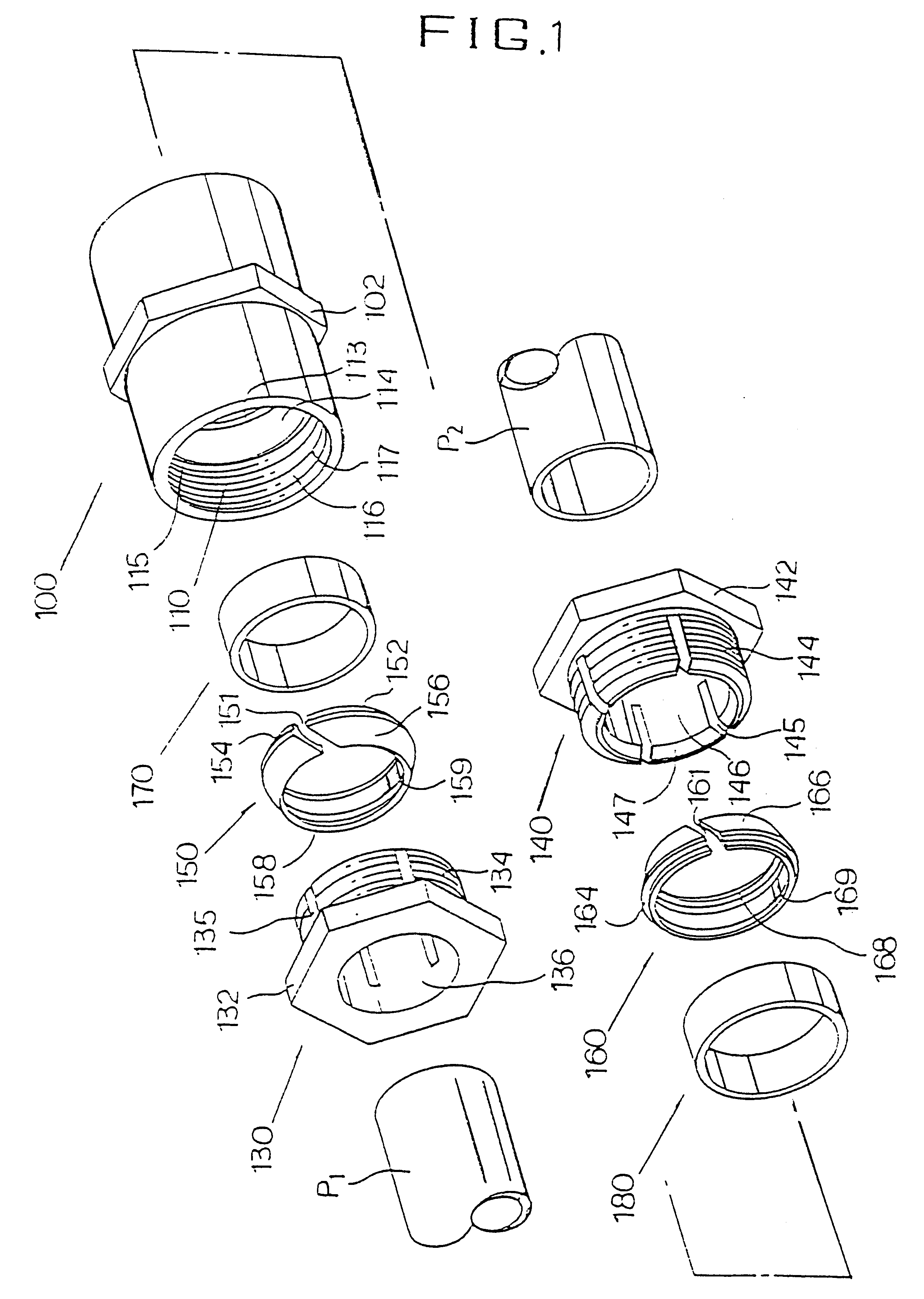 Piping joint and integrated valve with it