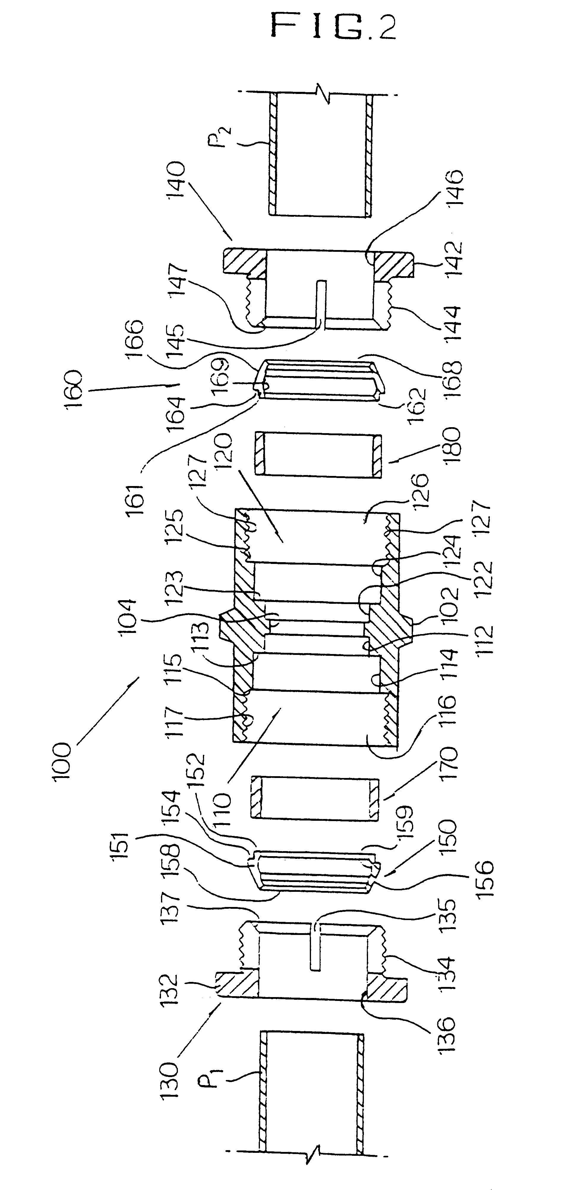 Piping joint and integrated valve with it