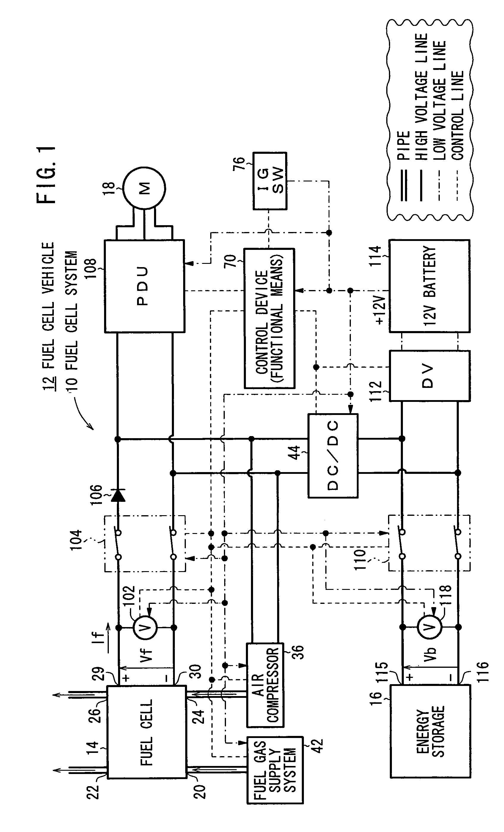 Fuel cell system and method of controlling electrical energy discharged in the fuel cell system