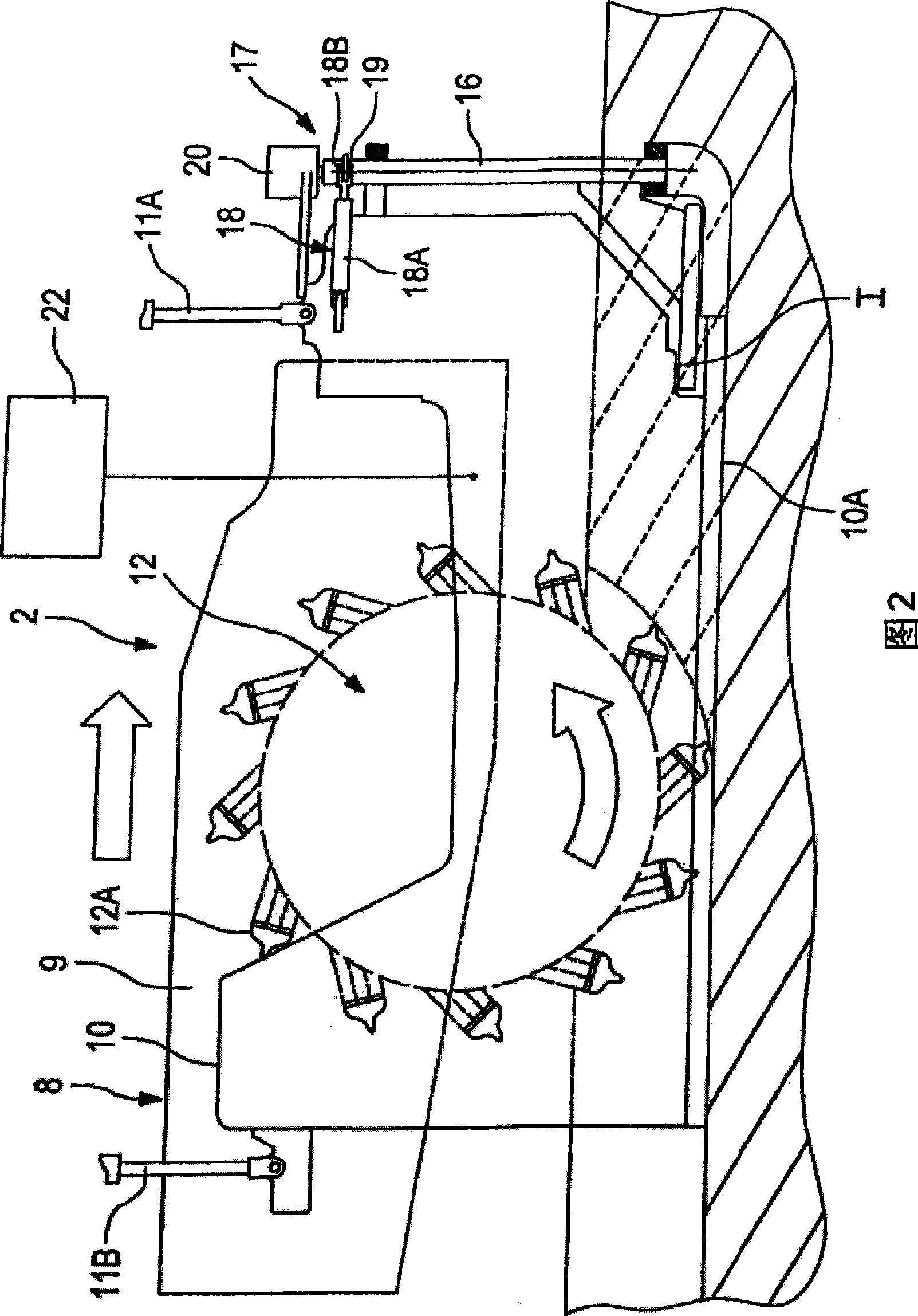 Road milling machine or machine for exploiting deposits