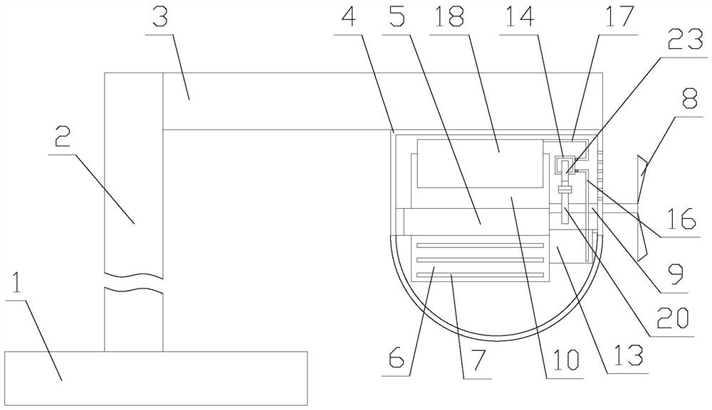 LED street lamp with good heat dissipation effect