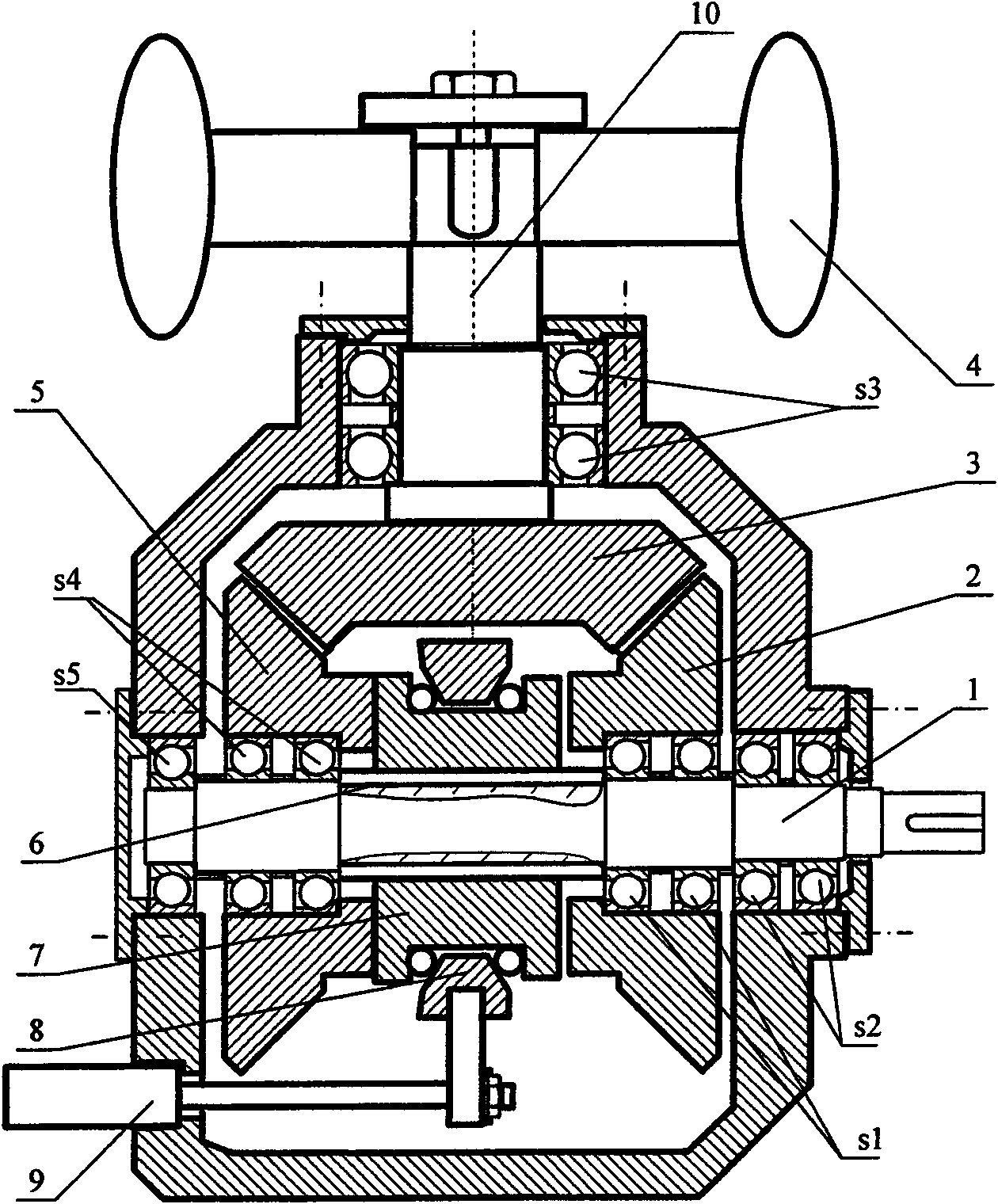 Integrated bevel inverting mecanum wheel