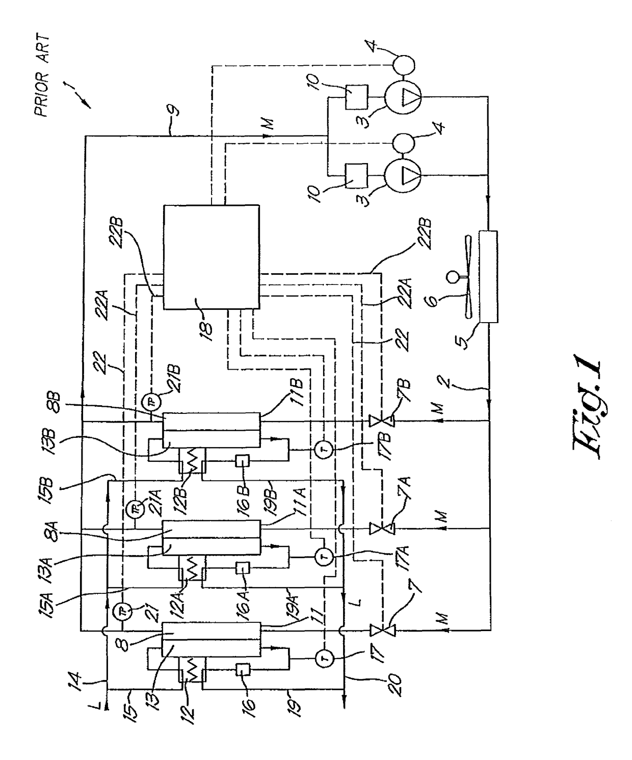 Cooling circuit, cold drying installation and method for controlling a cooling circuit