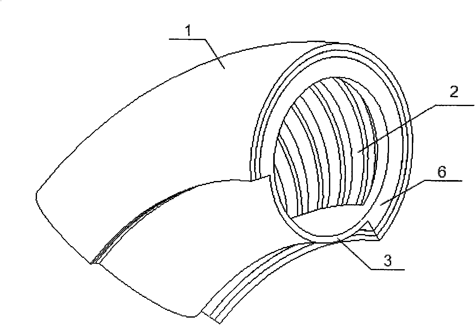 Solid material transporting elbow with detachable and changeable liner