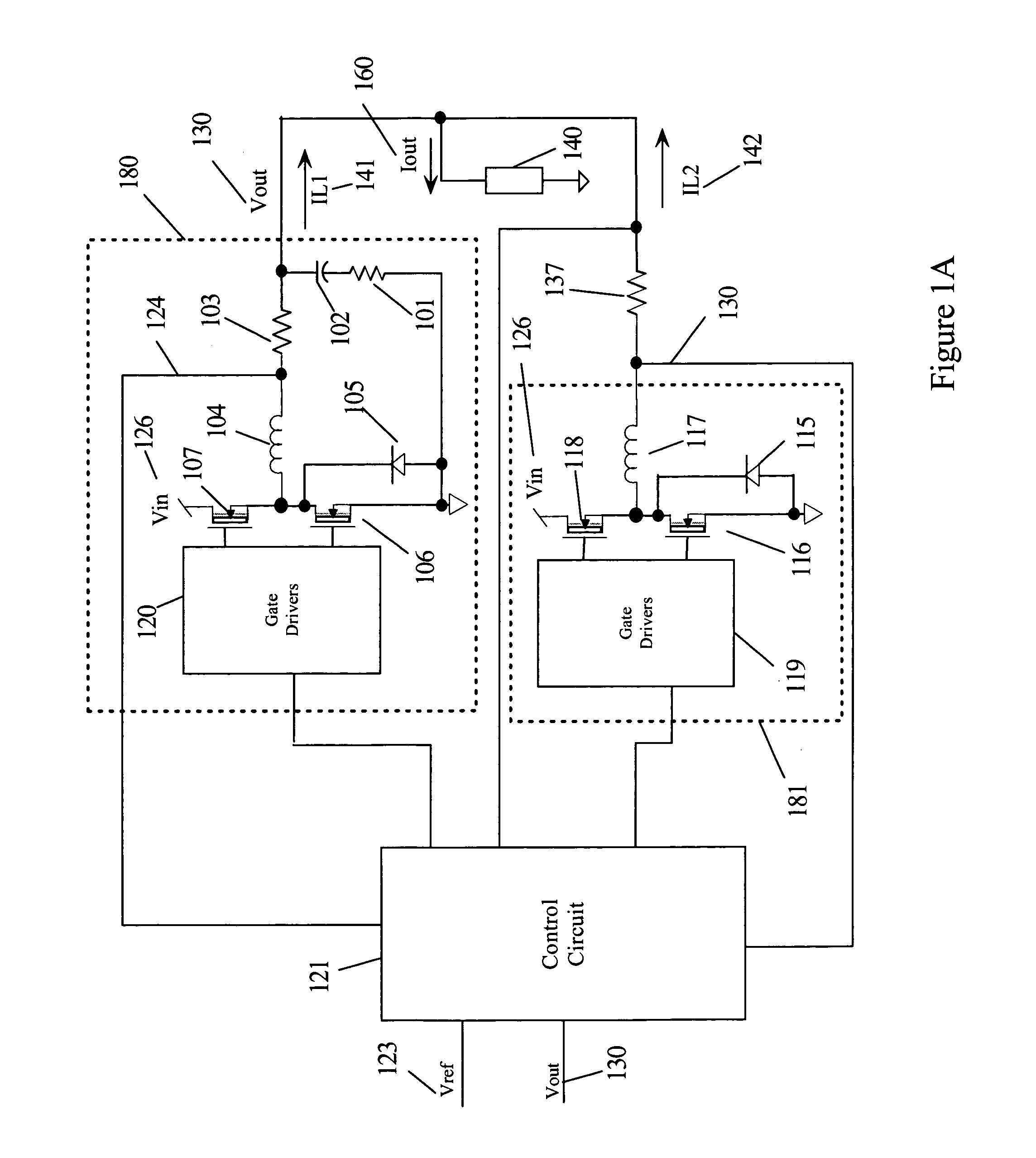 Peak current sharing in a multi-phase buck converter power system