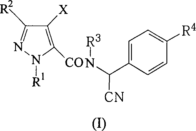 Alpha-cyano-N-benzylpyrazoamide compound, preparation method and pest control agent thereof as active component