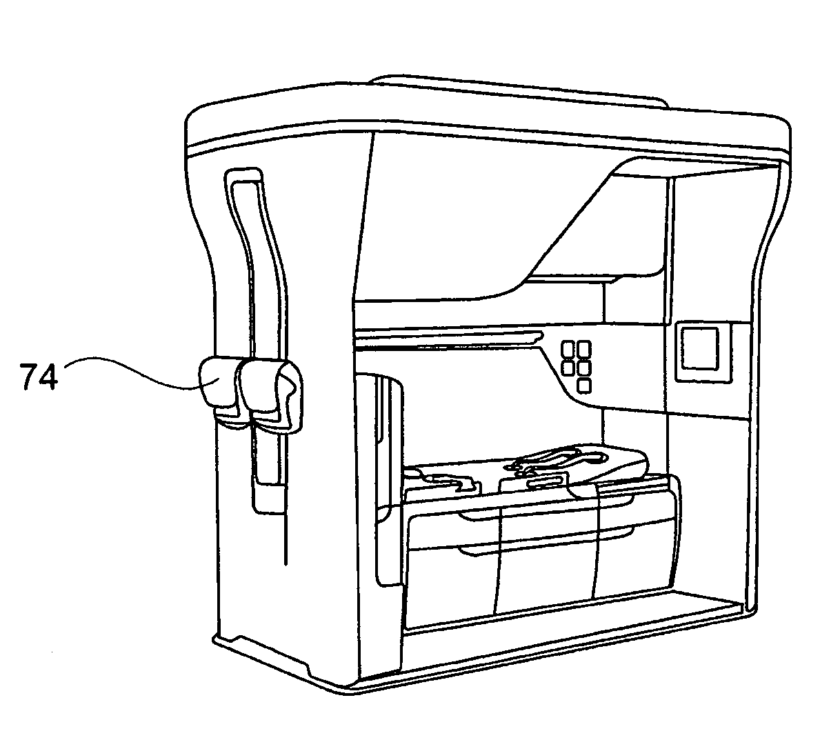 Device for the transport and medical care of patients as well as for the provision of emergency medical care in an aircraft