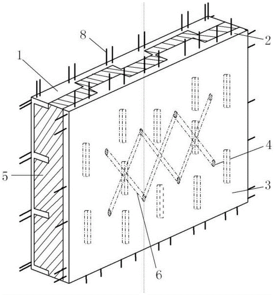 Engaging type composite energy dissipation and seismic mitigation assembly type wall