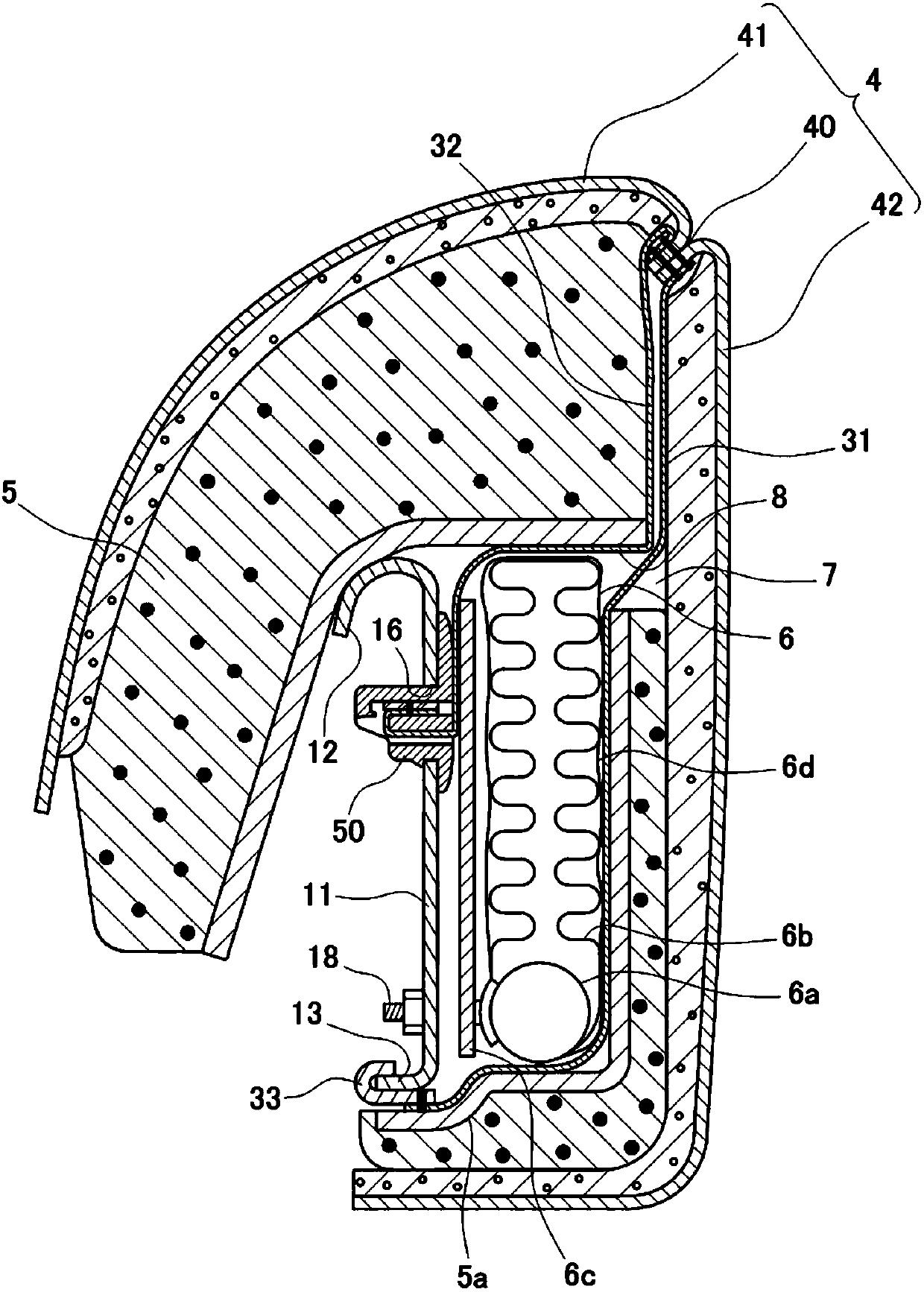 Installation parts and airbag module equipment seat