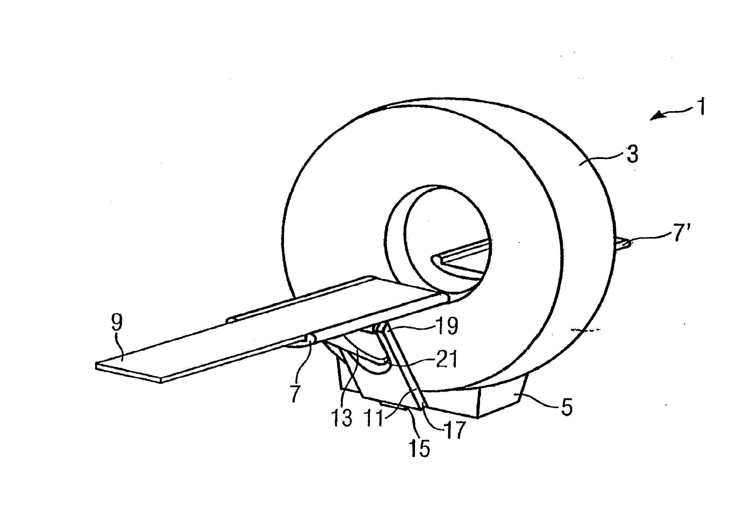 Patient positioning device for a computer tomograph