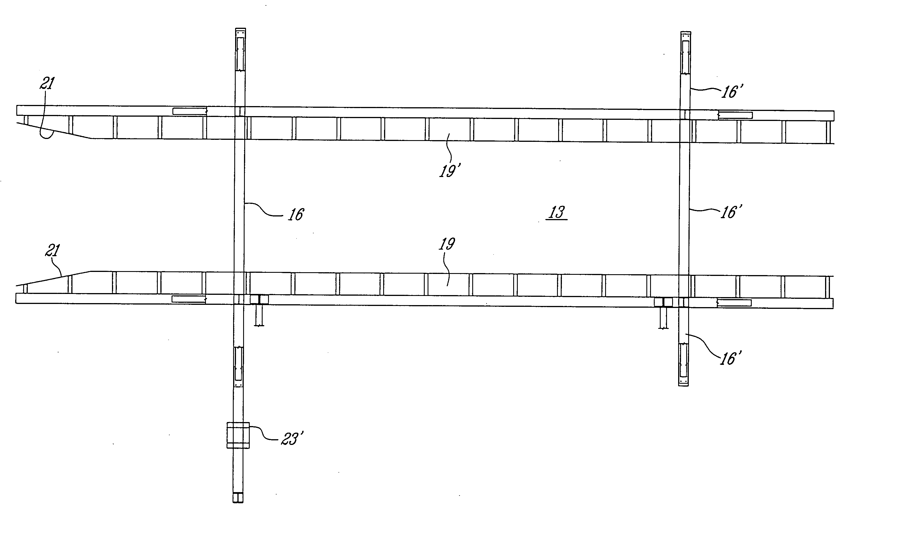 Load transfer system for flatbed trucks