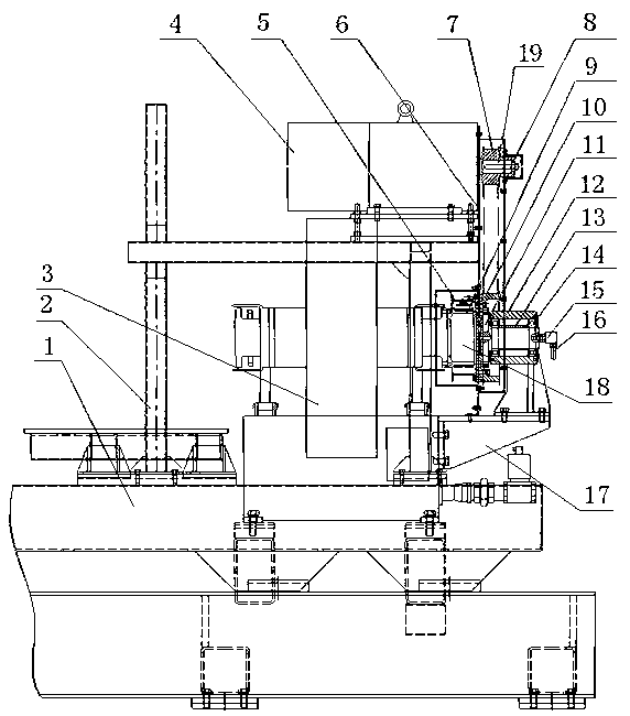 Novel container-type full-automatic butt-joint engine rapid-installation test platform