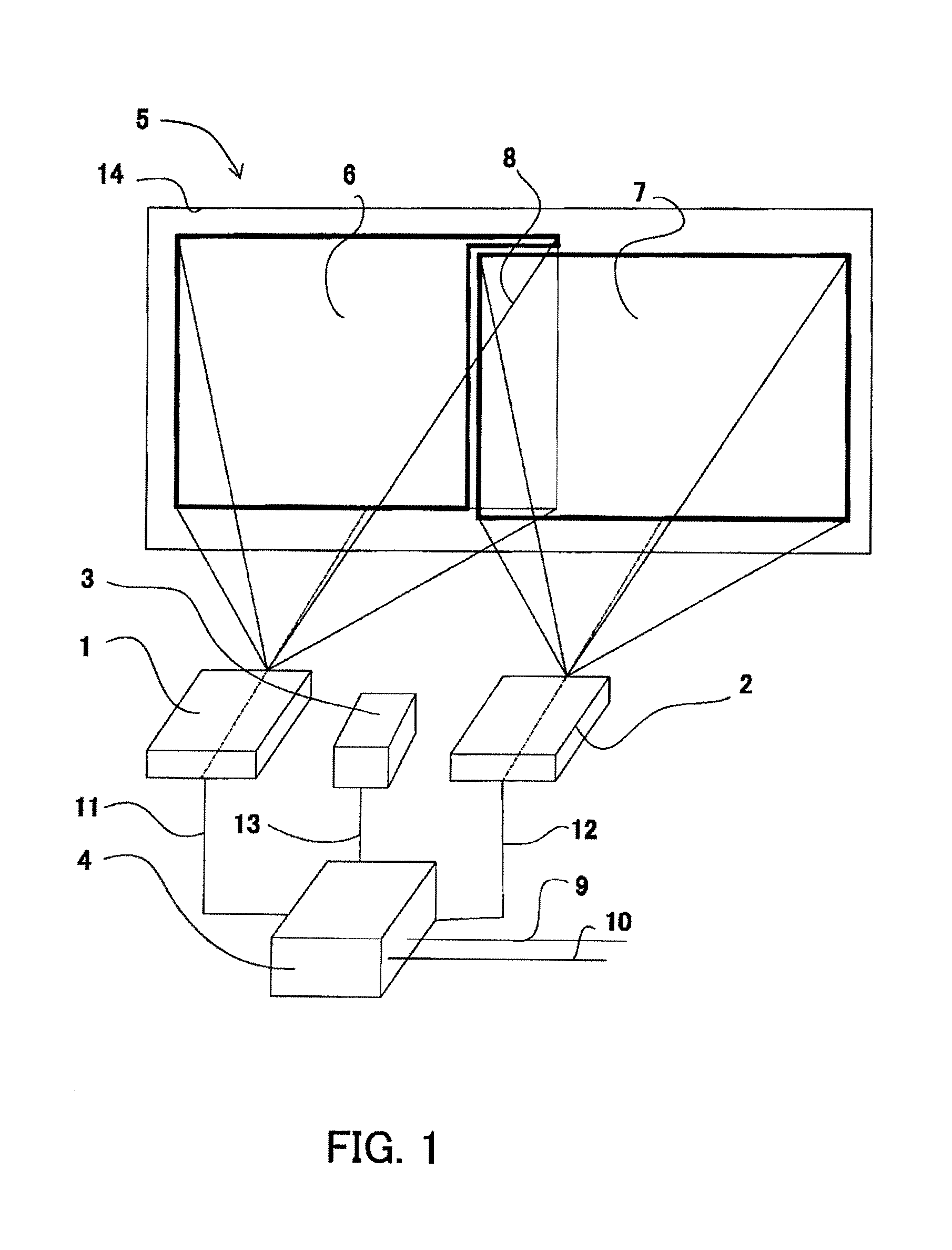 Projection image display apparatus and multi-projection system