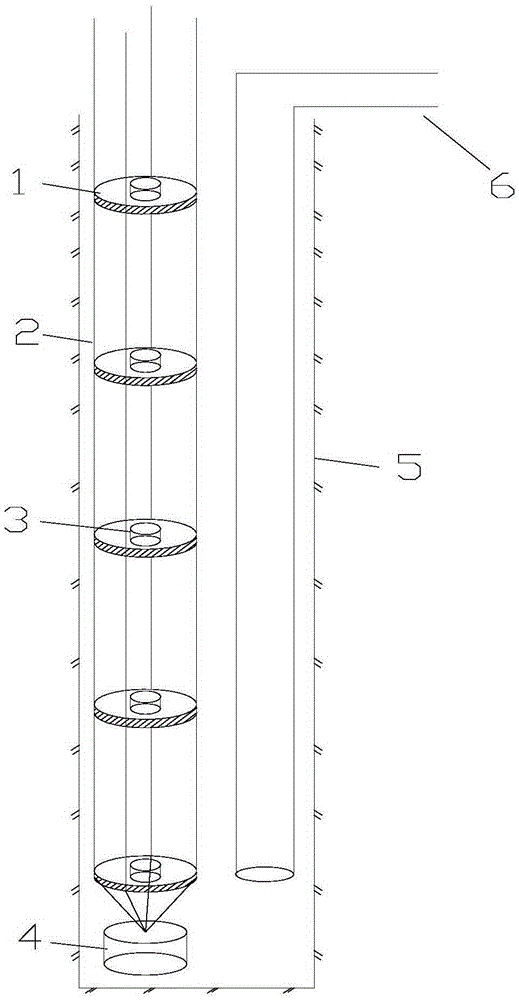 A cord-type in-hole instrument calibration positioning and embedding device