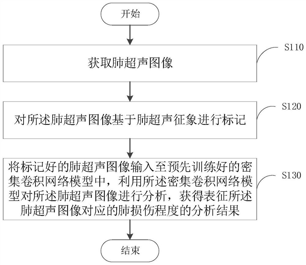 Lung ultrasound image analysis method, device, electronic equipment and readable storage medium