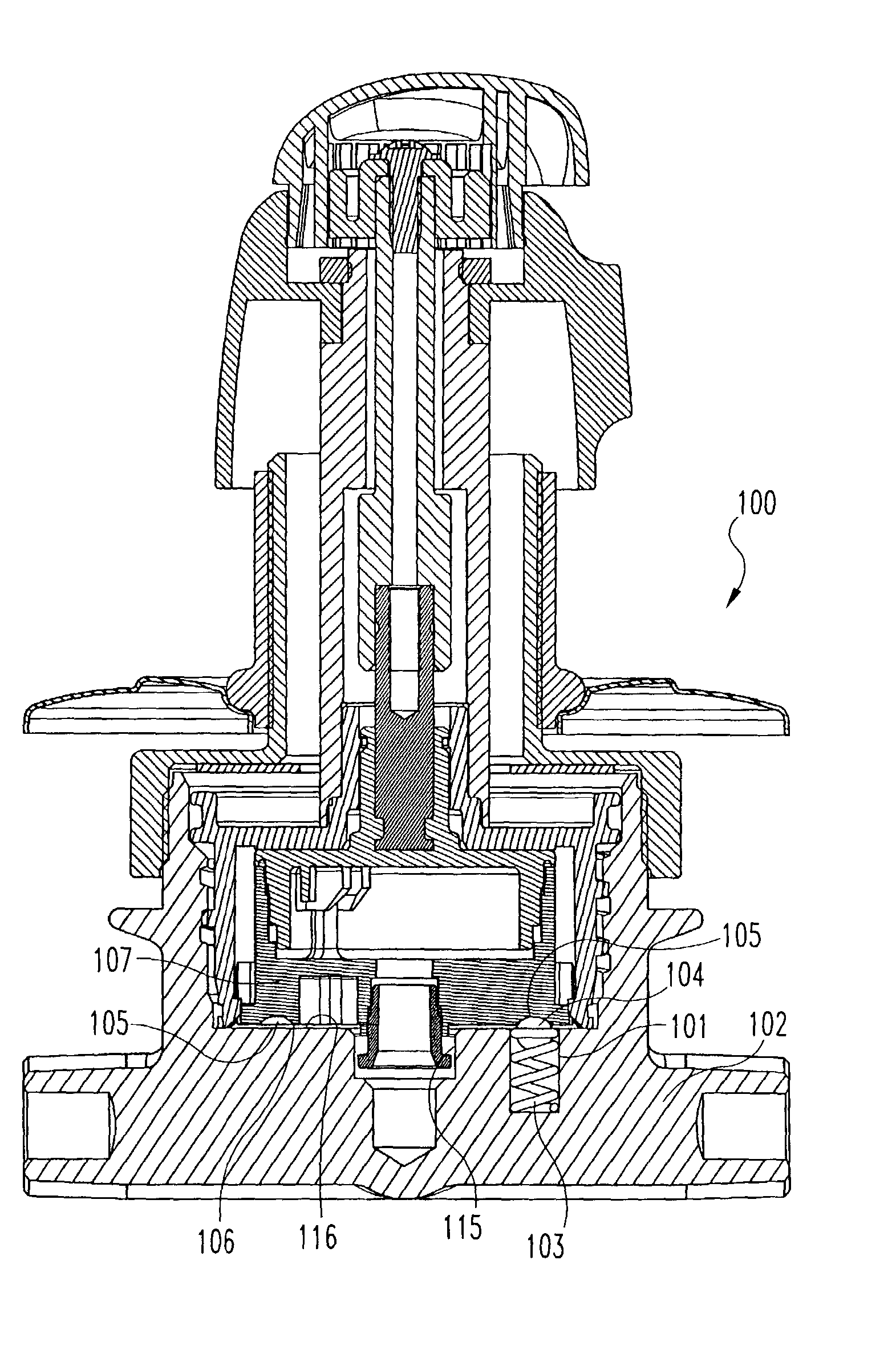 Multi-port diverter valve assembly with integral detent