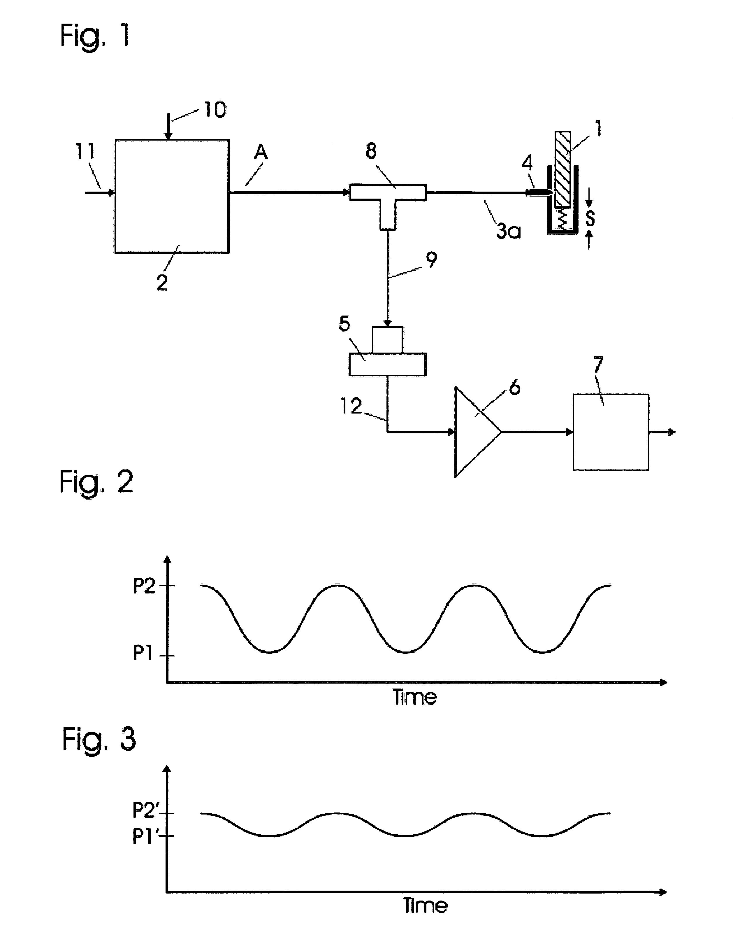 Device and method for measuring mechanical path lengths by means of pneumatic pressure, in particular for sliding carbon contacts