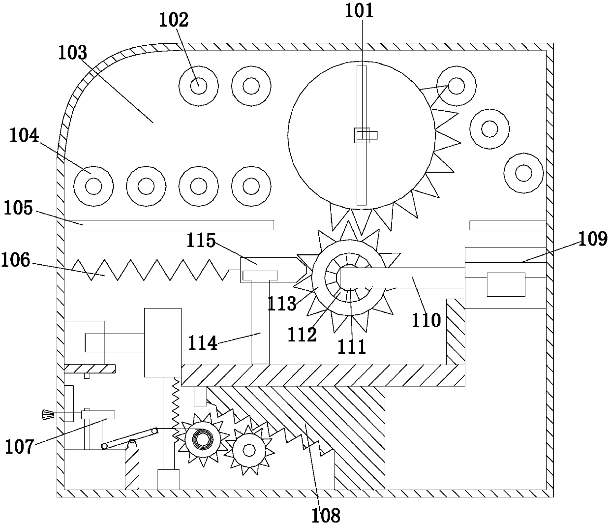 Building timber cutting mechanical device