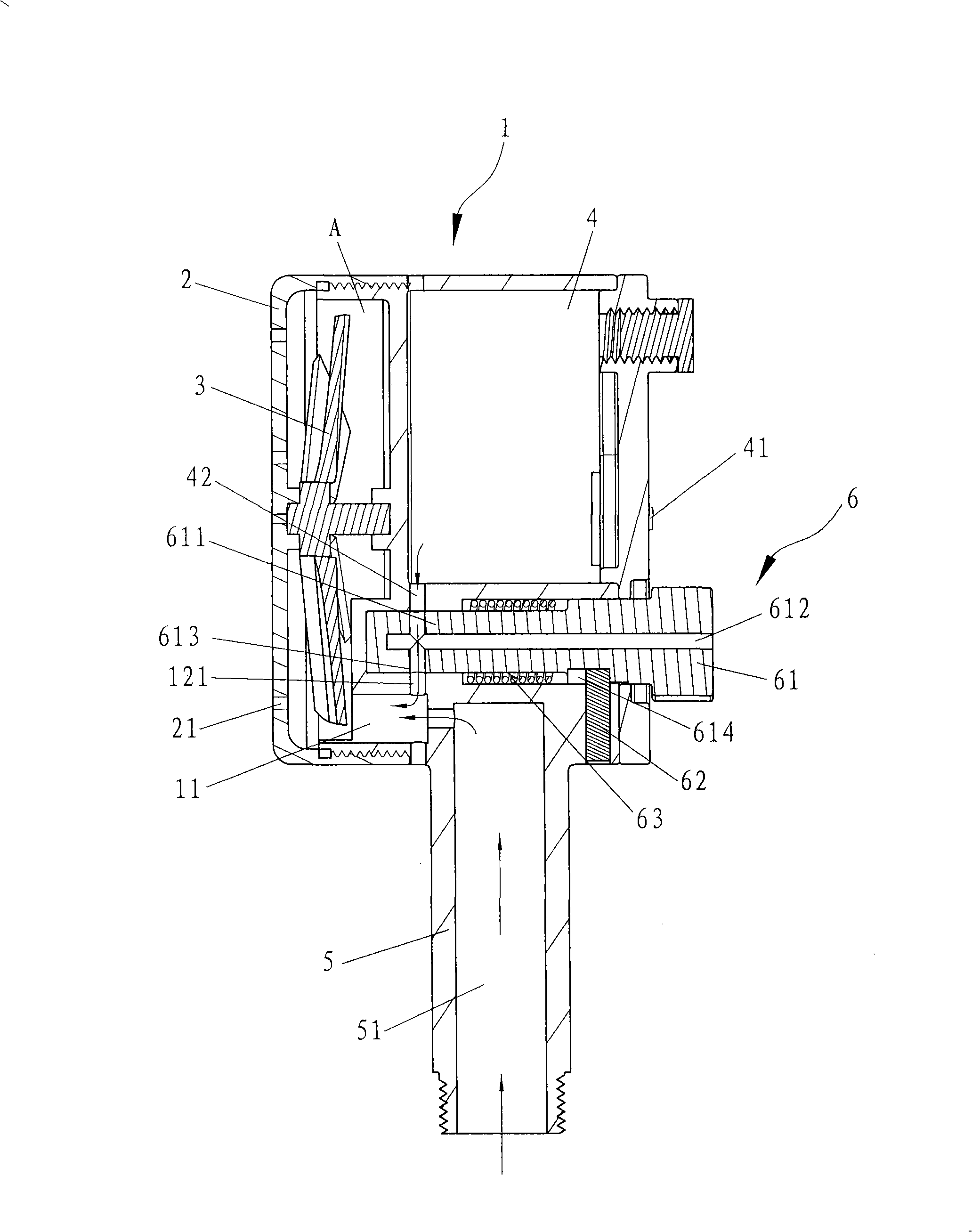 Multifunctional gondola water faucet structure