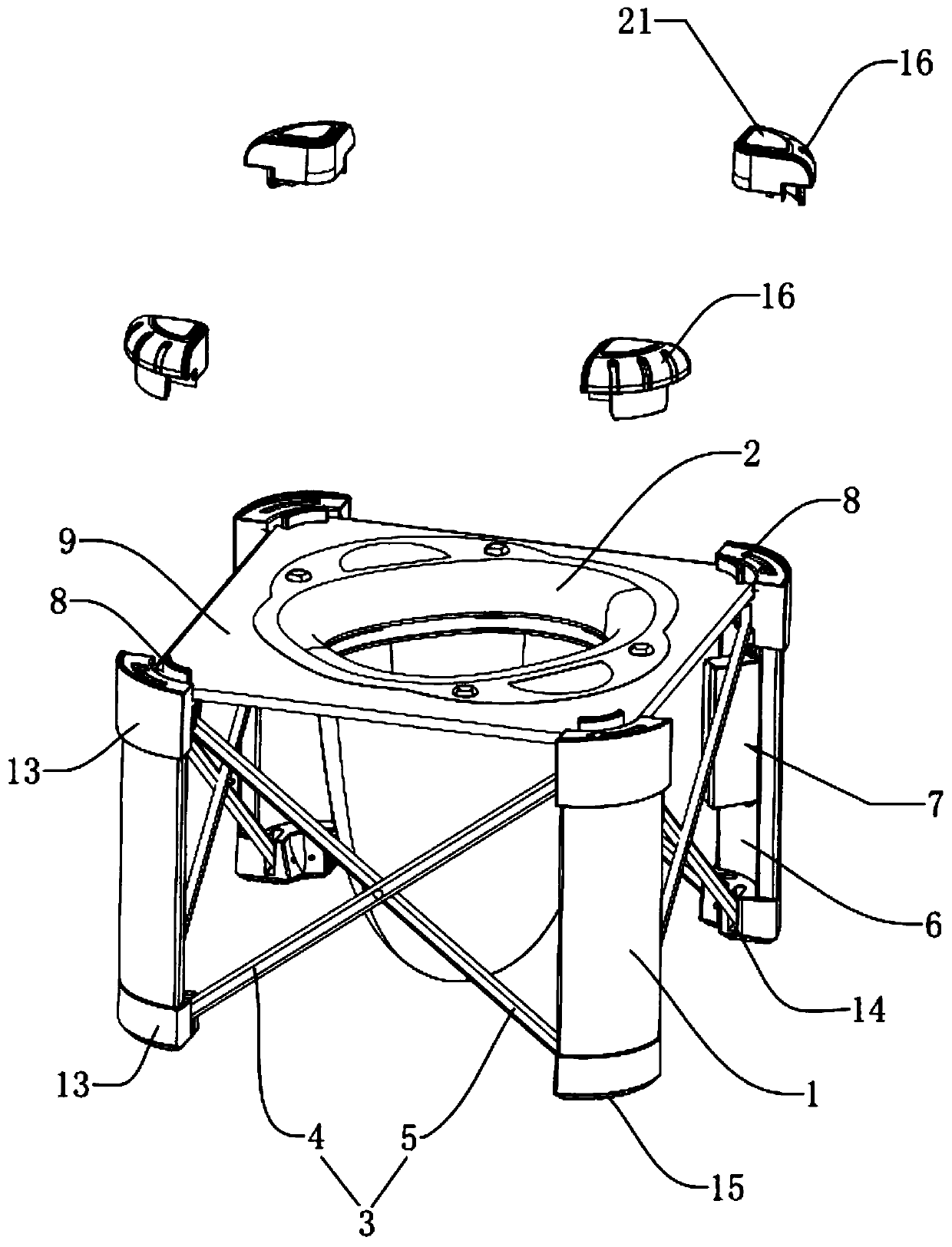 Children pedestal pan and using method thereof