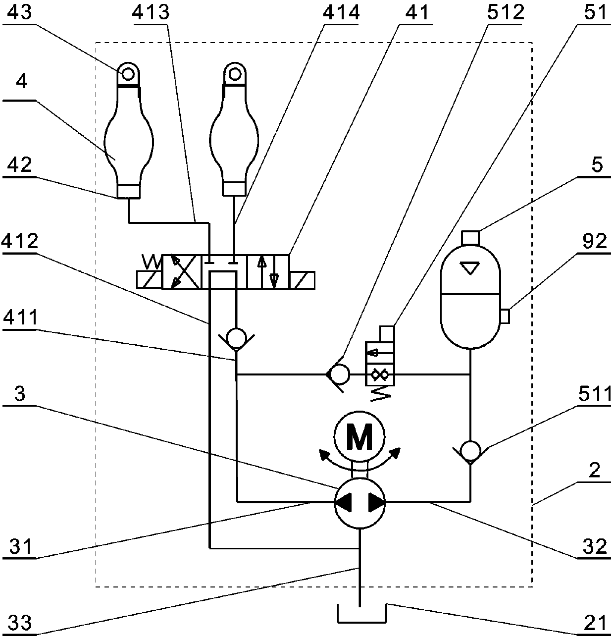 Robot bionic hydraulic system