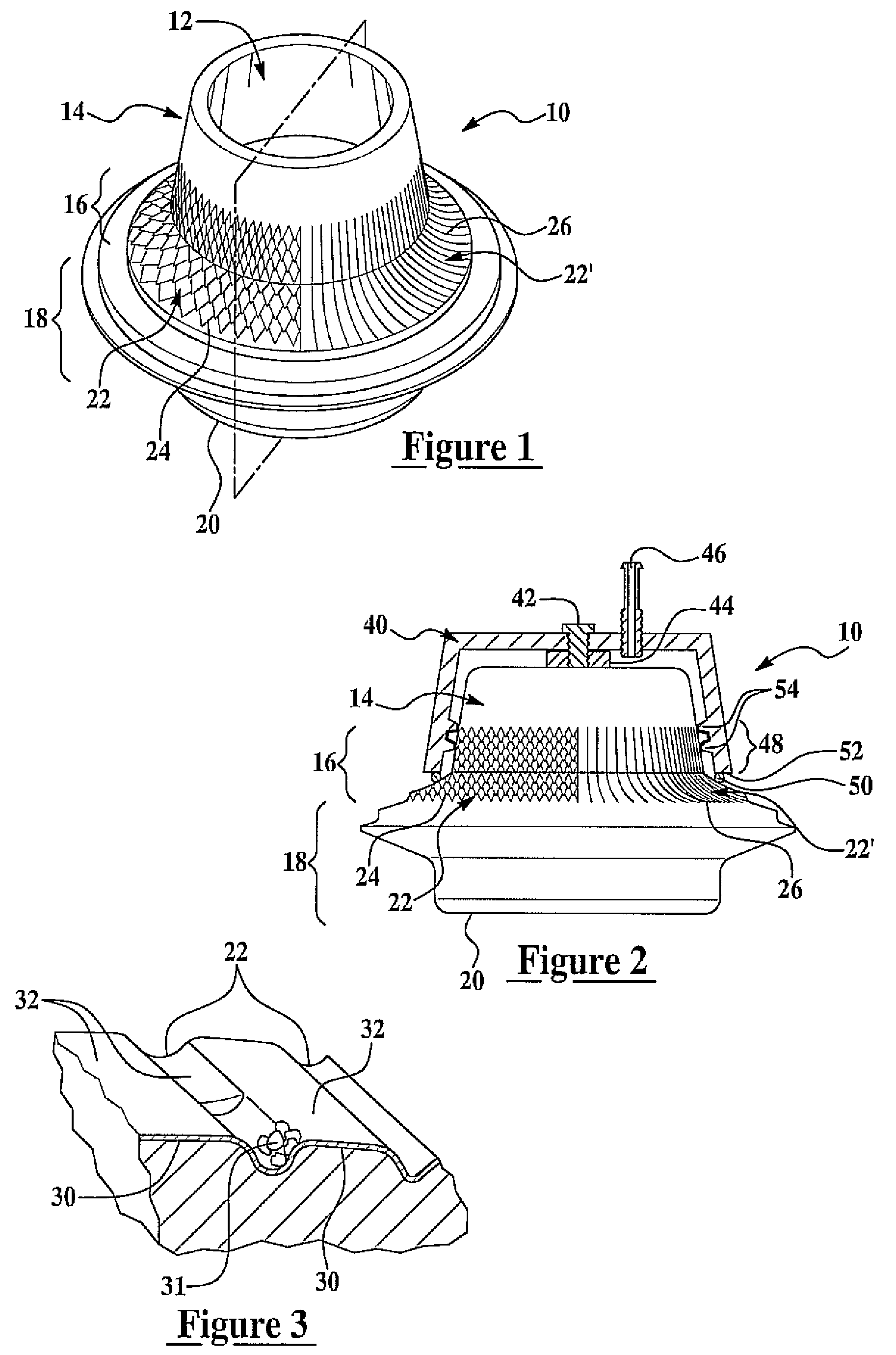 Percutaneous access device system facilitating cell growth thereon