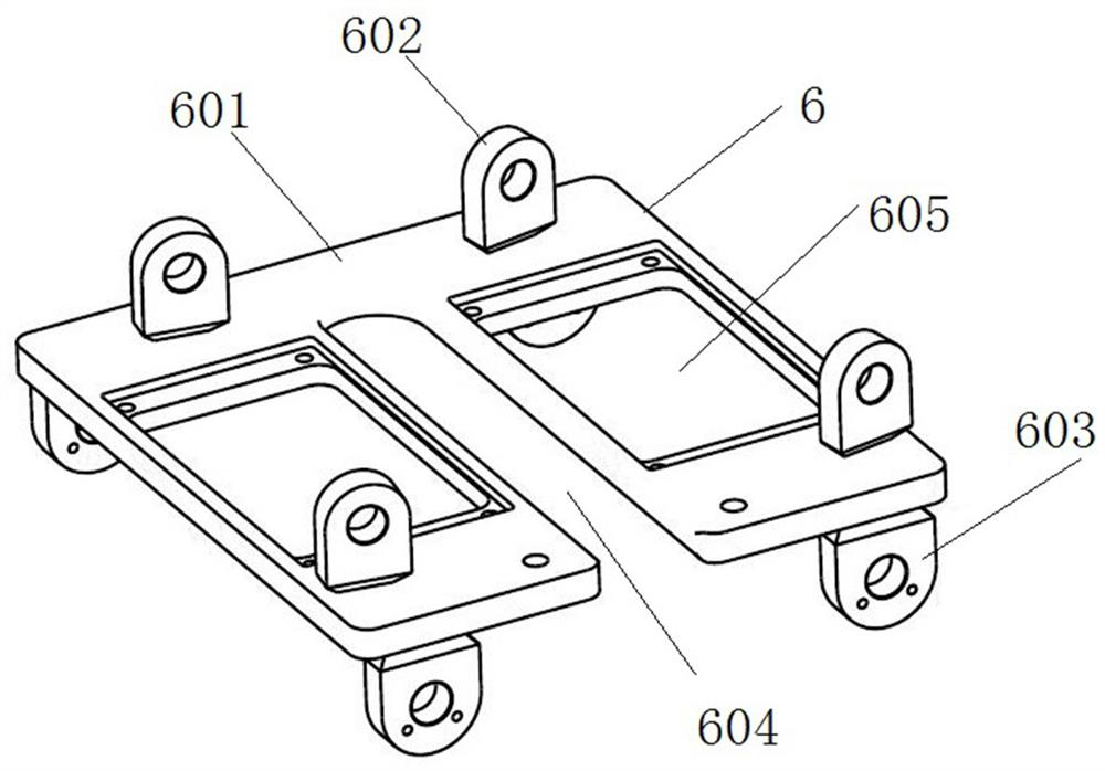 Double-wheel milling mixer knife rest hose switching protection frame device